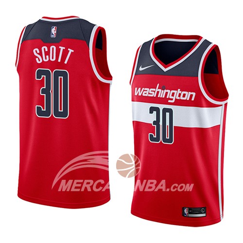 Maglia NBA Washington Wizards Mike Scott Icon 2018 Rosso